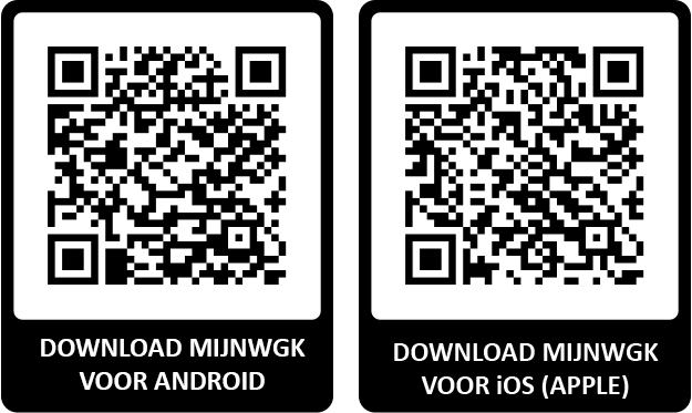 QR-codes download mijnWGK-app